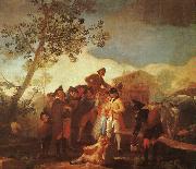 Francisco de Goya Blind Man Playing the Guitar oil painting on canvas